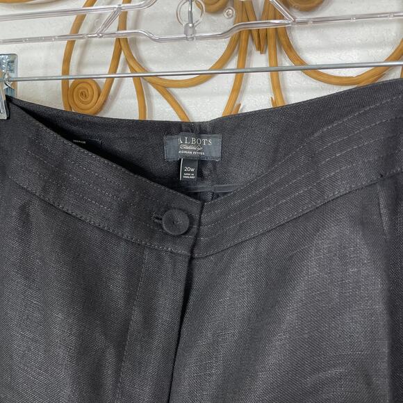 Talbots Heritage black linen crop pants 20 petites - Picture 3 of 6